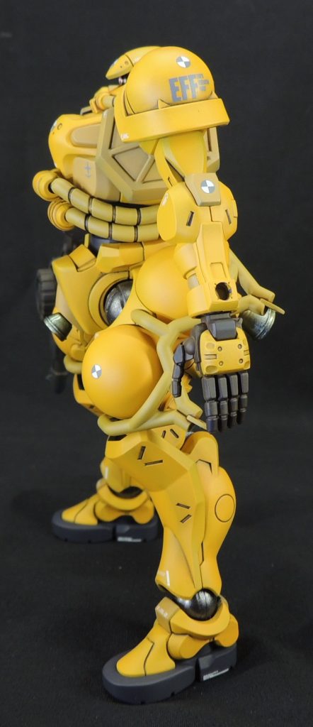 ■マーキング 「衝突実験マーク」は、ガンダムデカールNo.123 ジ・オリジン汎用4から流用しました。ガンダムデカール以外に、各社の水転写式デカールを使用しています。