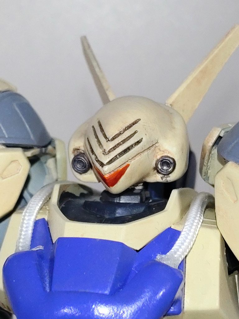 頭部。エポキシパテ主体で製作しています。この頭部のみ2015年製作当時から使用しています。