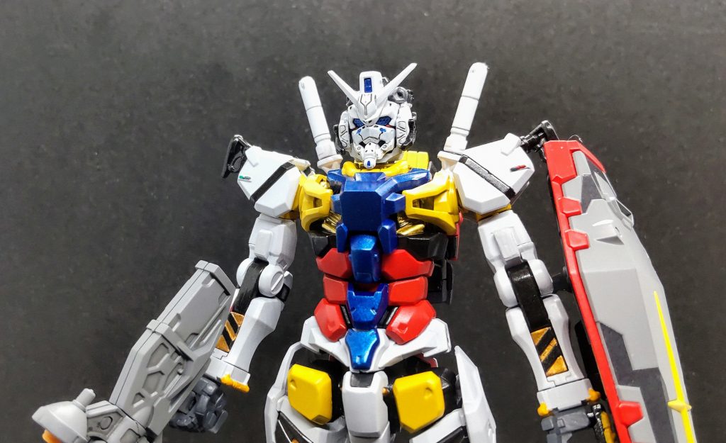 アニメ見ながらだいたいで塗ったので本当の白いガンダムとは違うとこだらけです　赤いガンダムをシュウジからアムロが奪ってまた白く塗り直したってことにします