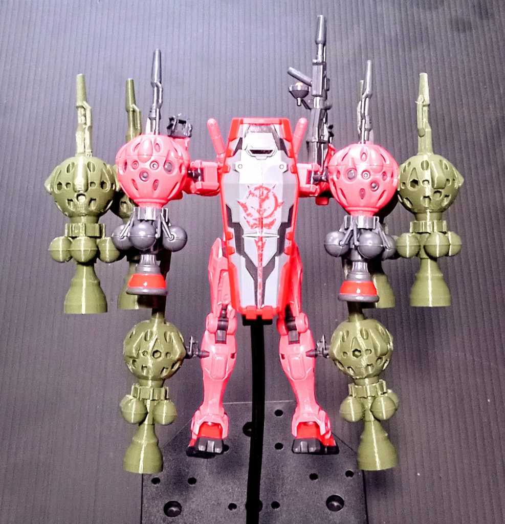 赤いガンダム【GQ】ビットX８個装備その２–5枚目/制作者：フィル|ω•)ﾁﾗｯ✨