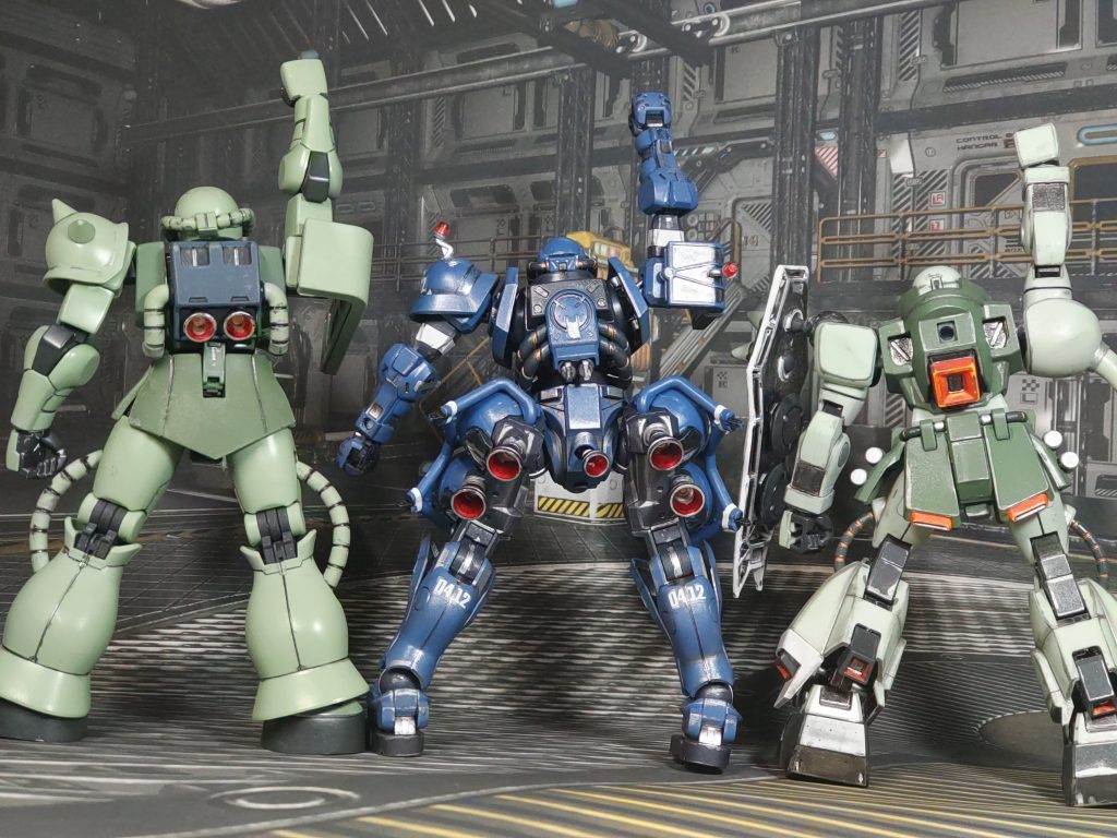 使ったキットHG 軍警ザクHG ザクウォーリアHGUC ザク(リヴァイブ)