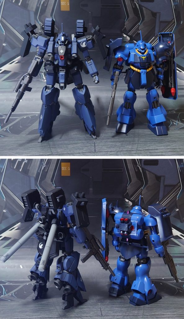 HGUCギラ・ドーガ(レズン・シュナイダー専用機)との比較。