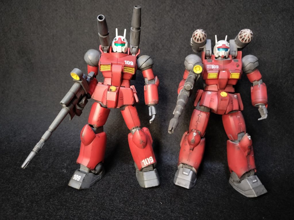 オリジン版ガンキャノンと並べてみました。リバイブもマッシブなのですが、オリジンはもっとマッシブですね。最後までご覧いただきありがとうございました。