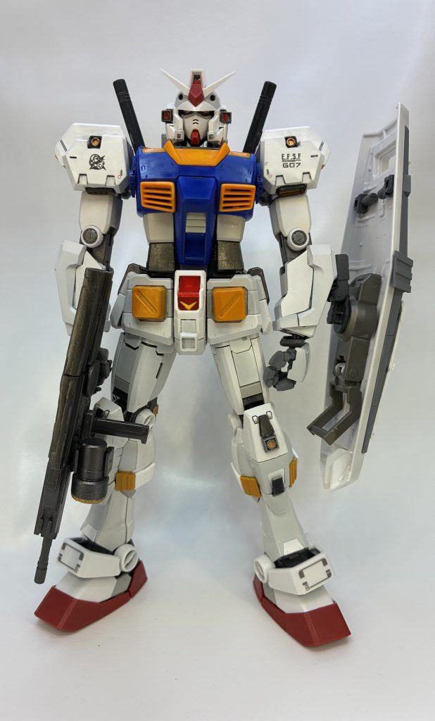 前回の７号機から肩パーツのみを流用上腕はデルタガンダム作った時に残っていたデルタプラスの物を使用