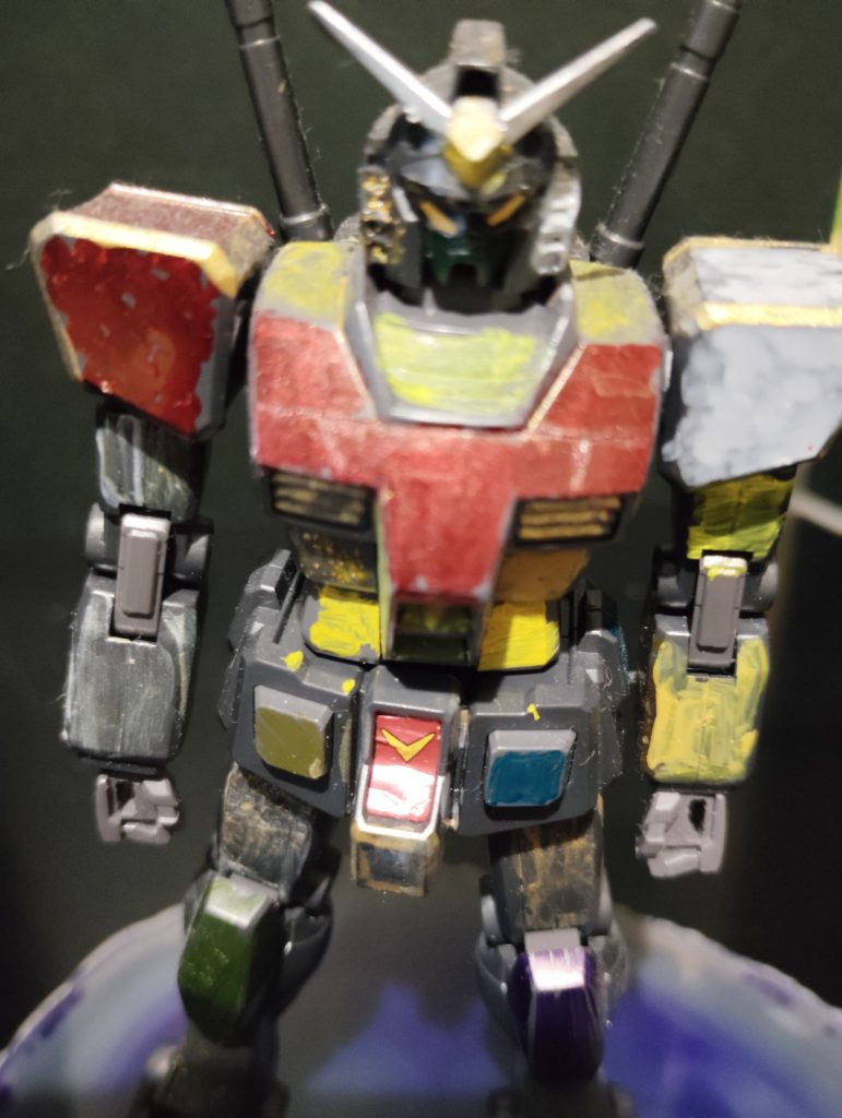 クセ悪ガンダム（子供が作り色は私が適当に塗った）