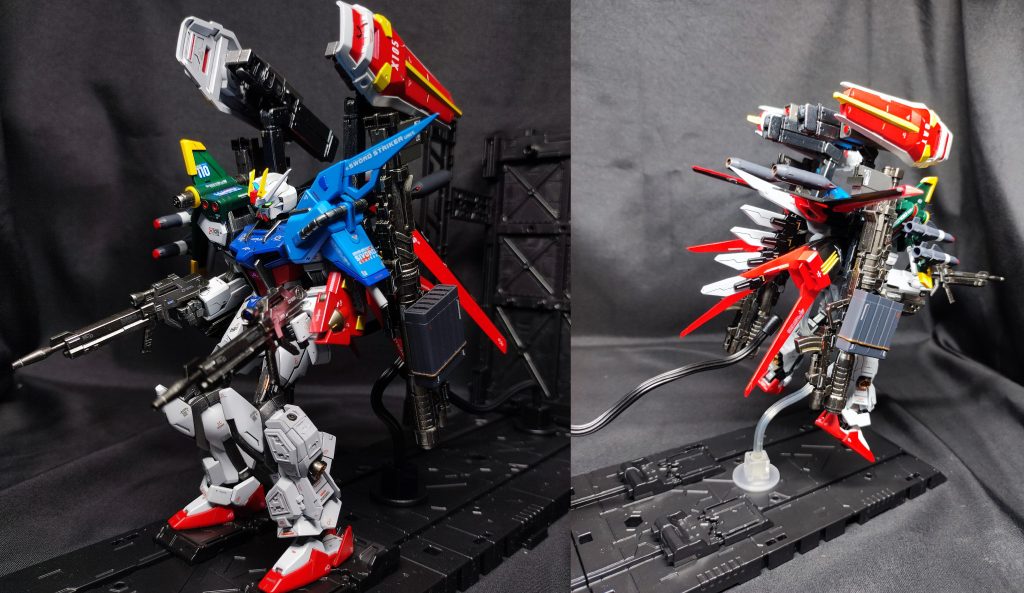 「ムウ・ラ・フラガ、ストライク出るぞ！」どうでもいいけどストライク発進は砂漠の虎戦の所がBGMも合ってて一番好きです。数ヶ月前探しまくっても見つけれなかった山田化学さんのカタパルト、職場近くのセリアに入荷してくれて嬉しい　そのうちカタパルトやディスプレイベースもガンメタ系で塗りたい所存