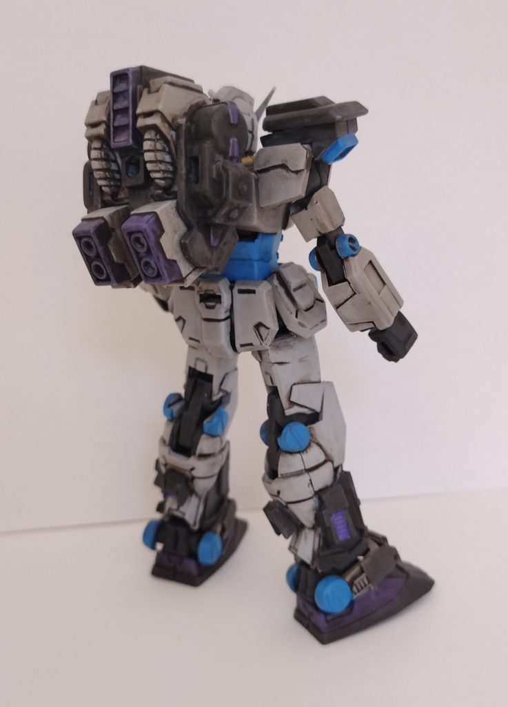 バックパック Gフレームゲルググ脚スラスター的なパーツ インシュロックとプラ板、百均プチブロック