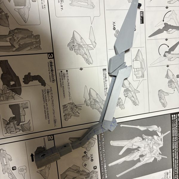 MGアウスラのギガンテにしたくてプラ板でスクラッチ！ベースは出来た！あとはディテール（4枚目）