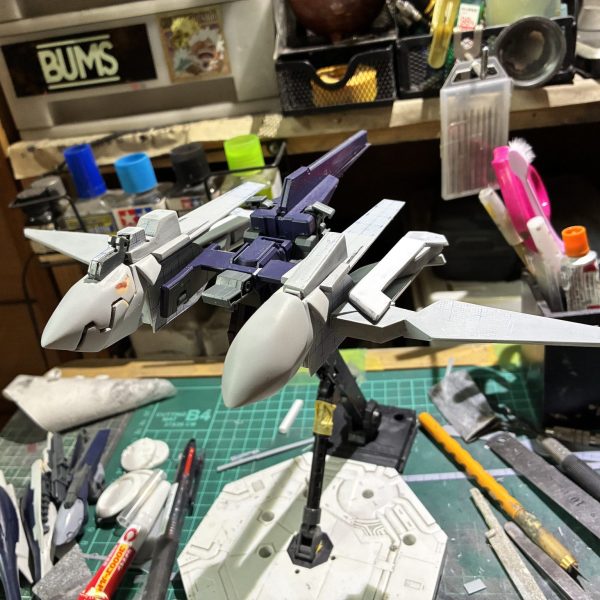 MGアウスラのギガンテにしたくてプラ板でスクラッチ！ベースは出来た！あとはディテール（1枚目）