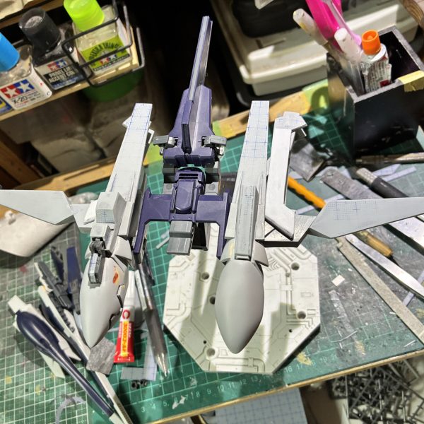 MGアウスラのギガンテにしたくてプラ板でスクラッチ！ベースは出来た！あとはディテール（2枚目）