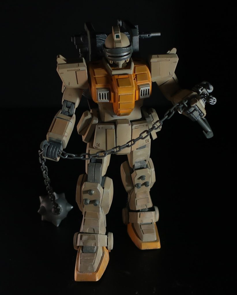 乾燥地帯での戦闘が主だったと想定して、ウェザリングは泥ではなく砂汚れを施しました。