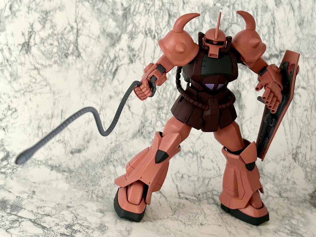 カラーレシピオレンジ:ｶﾞｲｱﾉｰﾂ ダグラムカラー　デザートオレンジレッド:ｶﾞｲｱﾉｰﾂ ダグラムカラー　ダークレッド胸部パープル:ｶﾞｲｱﾉｰﾂ ダグラムカラー　モスパープルダークグレー:ｶﾞｲｱﾉｰﾂ　ニュートラルグレーV関節等グレー:ｶﾞｲｱﾉｰﾂ メカサフヘヴィヒートサーベル:ｶﾞｲｱﾉｰﾂ ボトムズカラー オレンジ+白サフ+クレオス蛍光イエローバーニア:30MMガンメタ