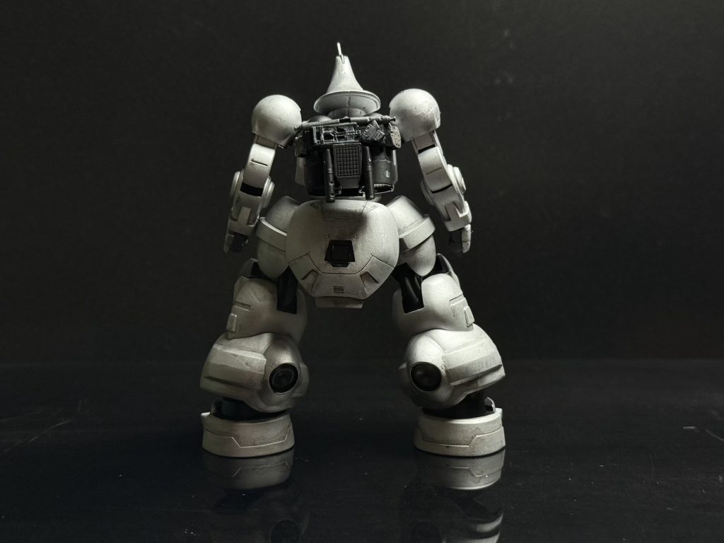 色はタミヤアクリルのフラットアルミ1色.この色好きなんですよ.