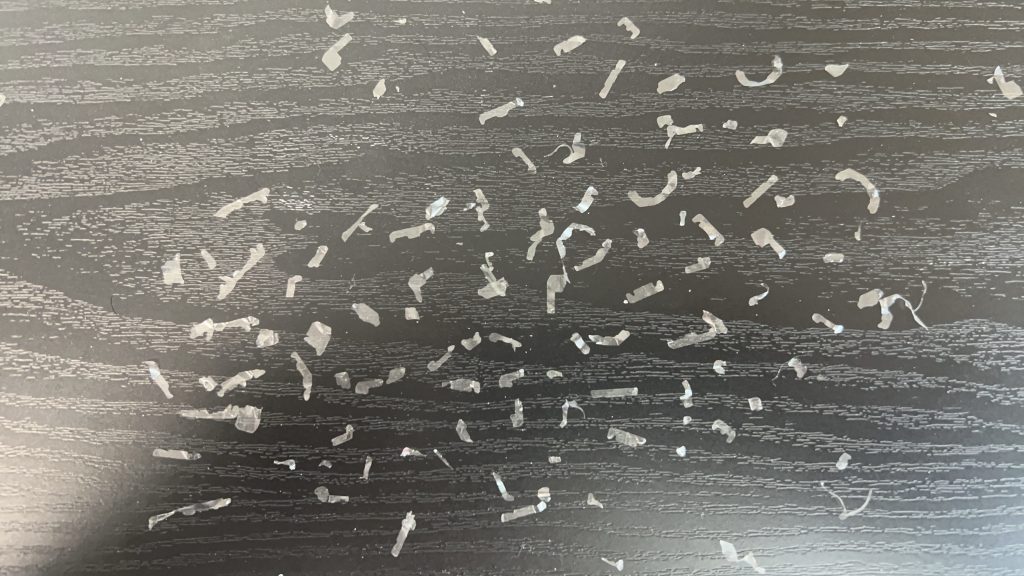 十分乾燥させた後でフィルムを剥がしましたが、上手くいかない時もありますね。