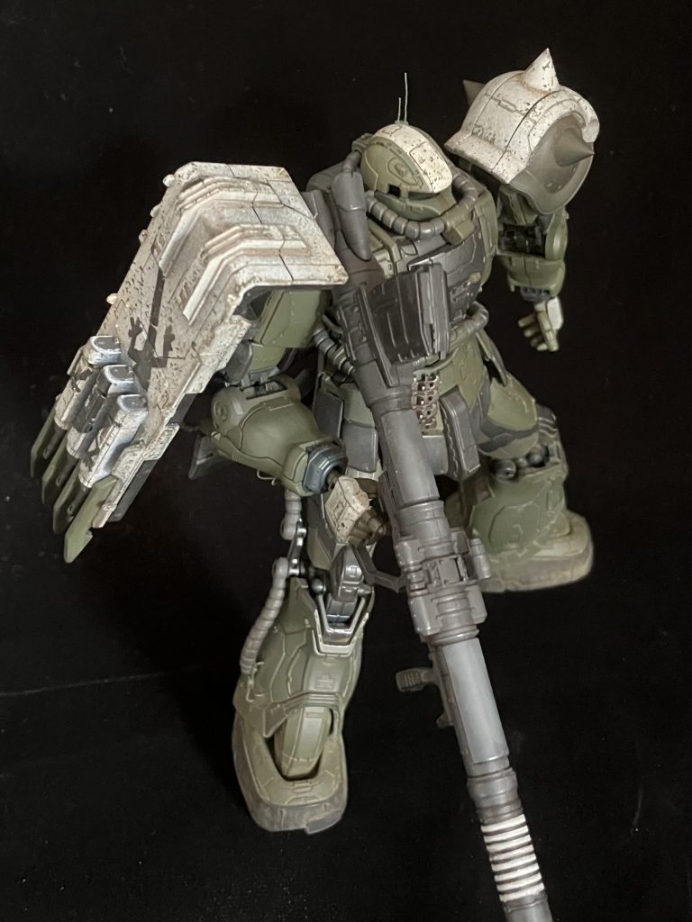 そしてグリーンがデフォですから現地にて上から塗装された白は剥がれやすくなります。とまぁ、都合のいいif設定機です♪