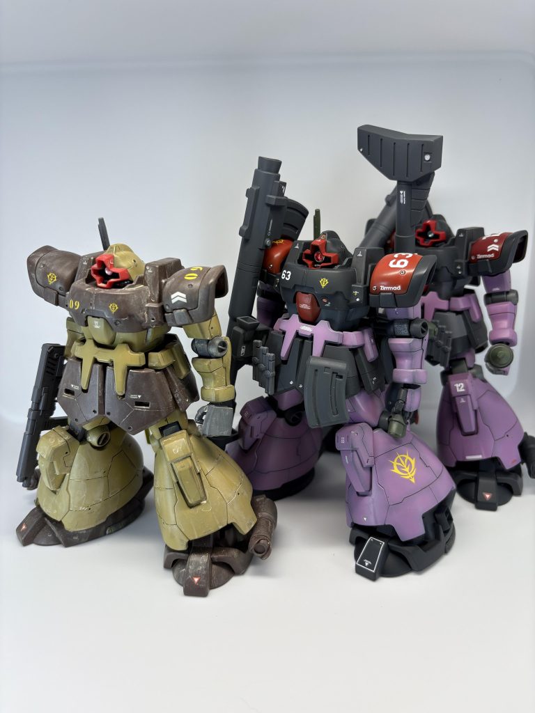 最後までご覧いただきありがとうございました。(^○^)少佐の思いつきは当たったようですね…雑設定ですみません。以前作成した物と並べてみました。頭部の位置を変えるだけで随分印象が変わったと思います。引き続き統合整備計画と(*´ω`*)中尉と(^○^)少佐の掛け合いができればと思います。