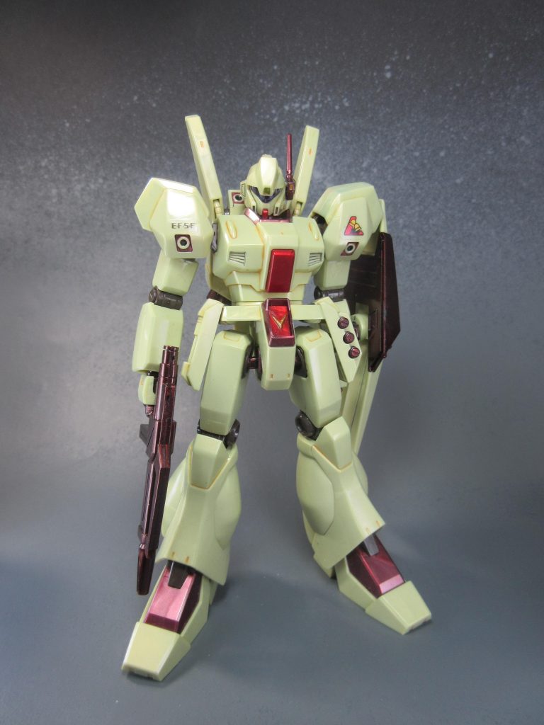 無塗装オレンジでスミ入れして光沢トップコート