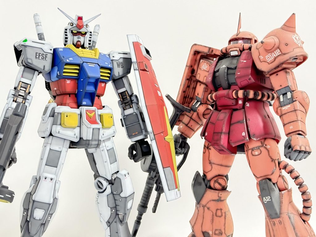 最後に昔作ったメガサイズシャアザクと