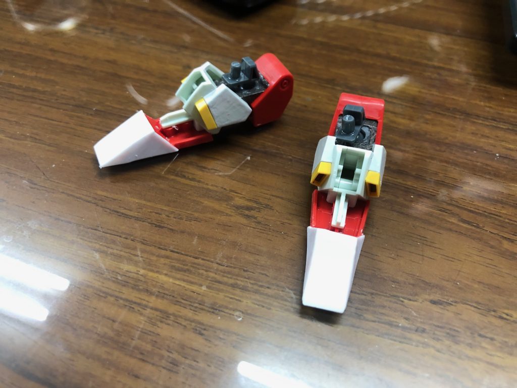 スリッパの延長 プラ板にて