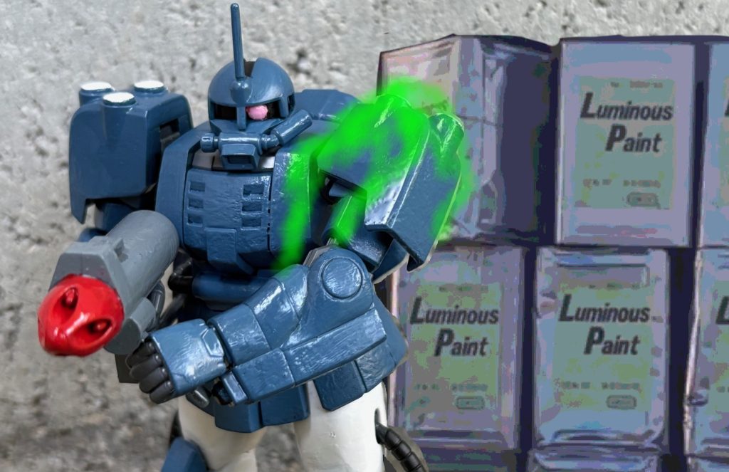 さらに島の海底洞窟へとガンダムを誘い込み、闇討ちをしようとするも識別用の蛍光塗料をモロにかぶってしまう。