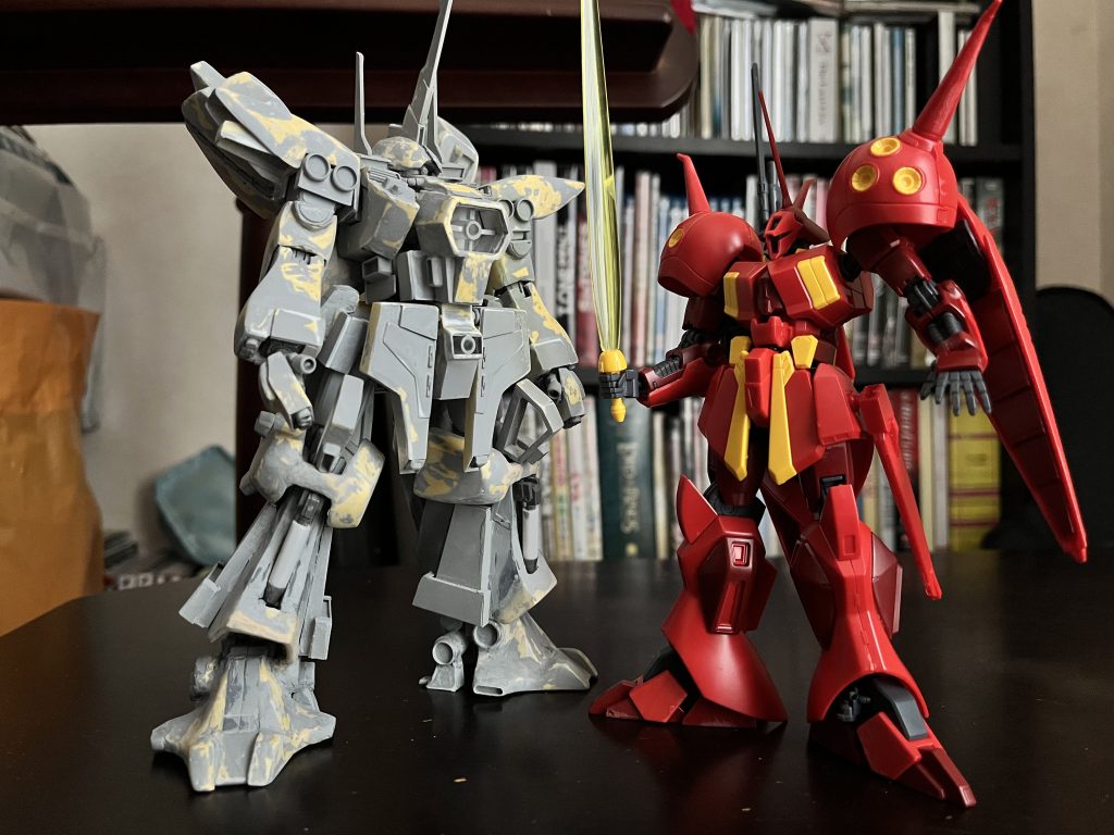 製作途中カット。Rジャジャ素組と