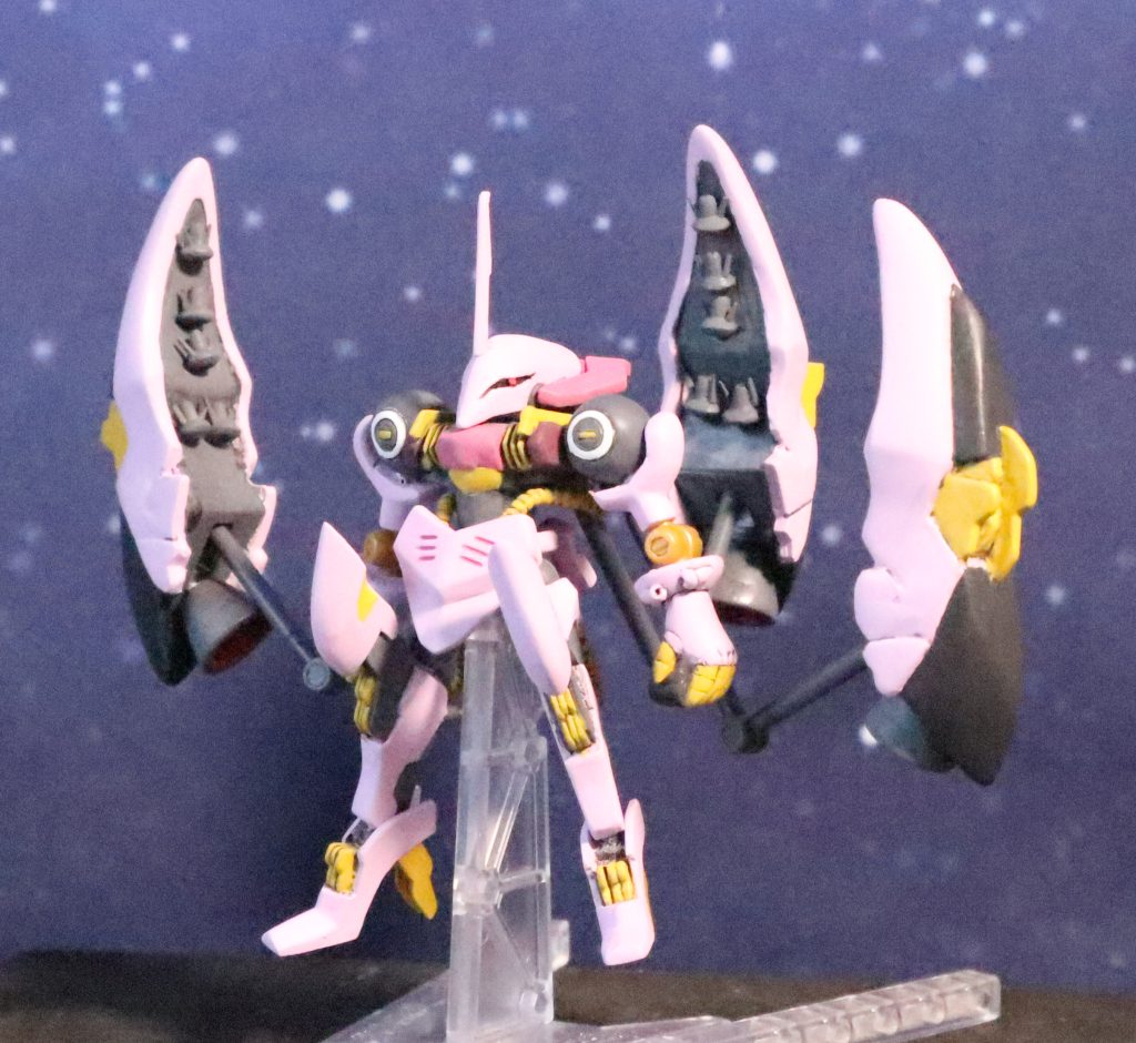 主にMSアンサンブルのグレイズ、プラ板、パテ、ビーズを使用しました。