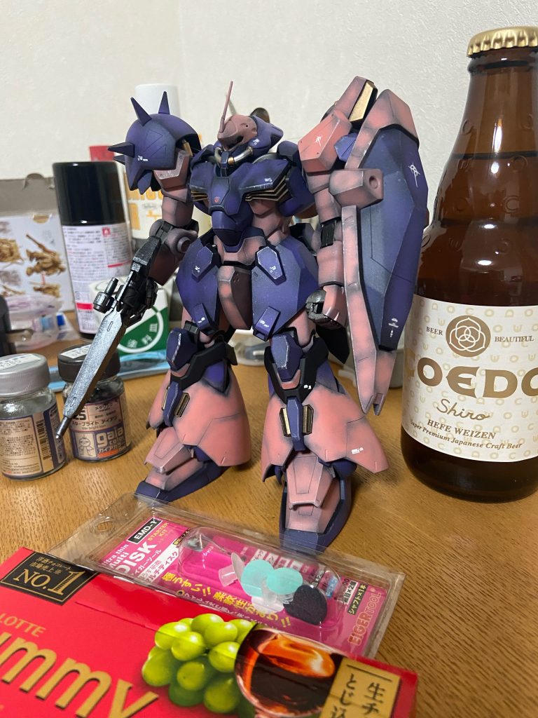完成後の機体を見ながら🍺(^^)