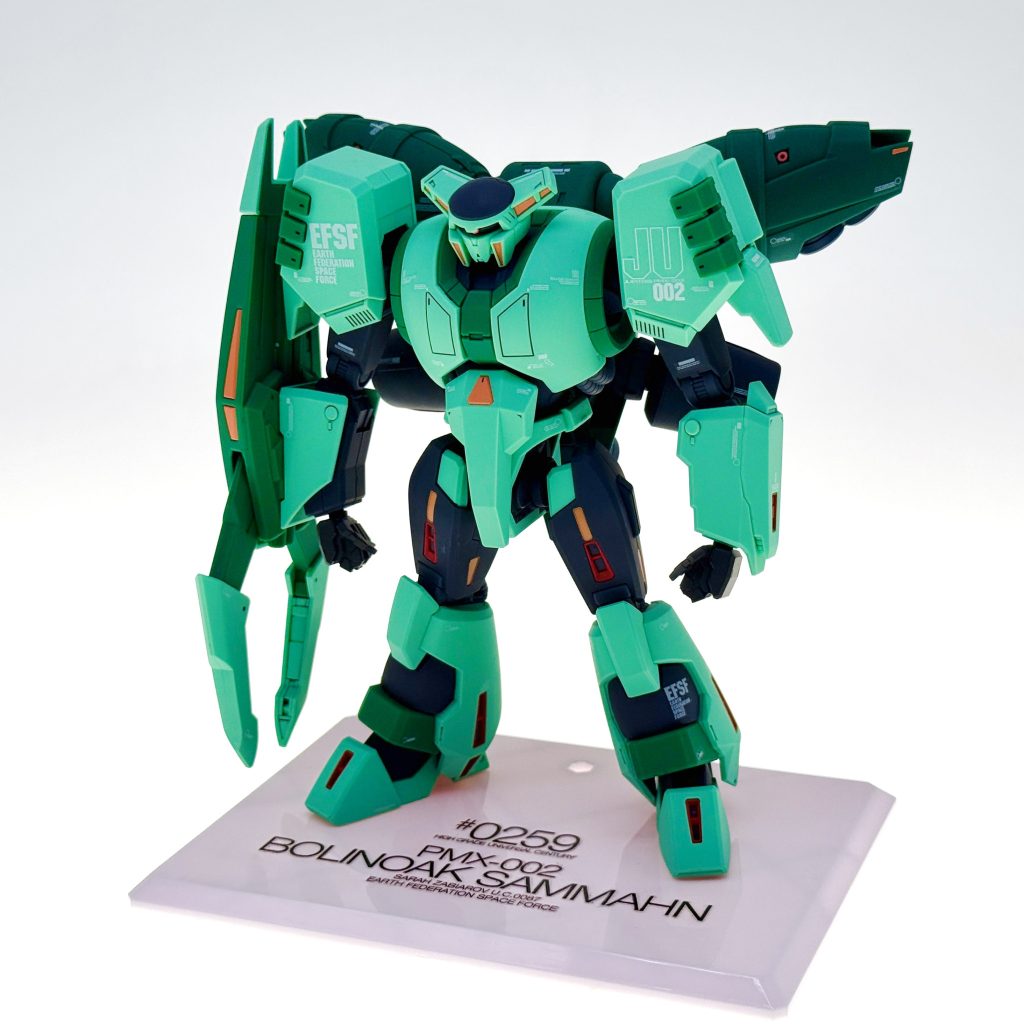 今回は去年11月発売のボリノーク・サマーンを制作しました。成形色仕上げプラスαを基本とし、自製のマーキングデカールと台座加工によって、Ka Signature風の質感をイメージした仕上げに取り組みました。