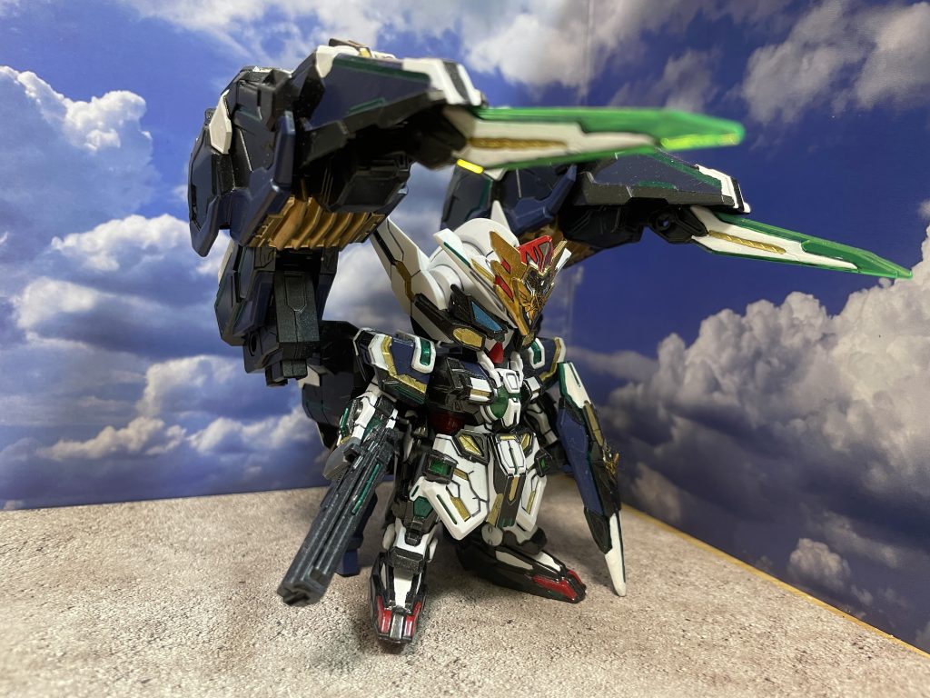 ちょっと斜め下からwソードは手持ちをやめているので武器はGNショートライフルのイメージでヴェルデさんから拝借！