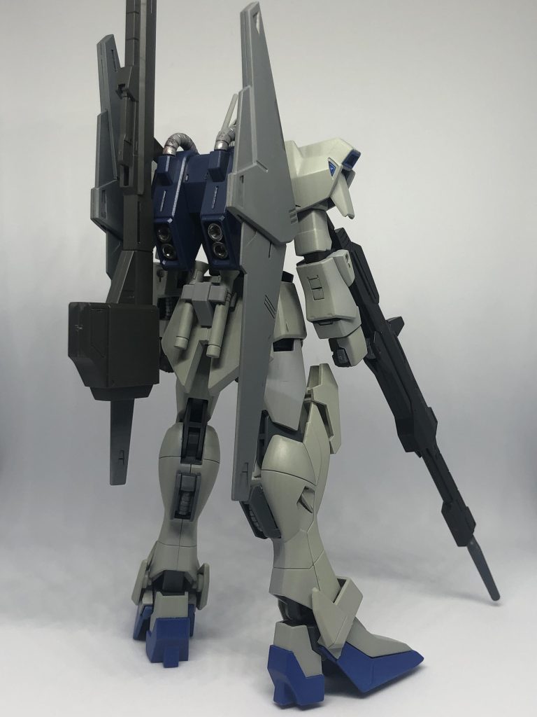 リアビュー。脚部はHGCEフォースインパルスとHGUC revive Zを組み合わせました。