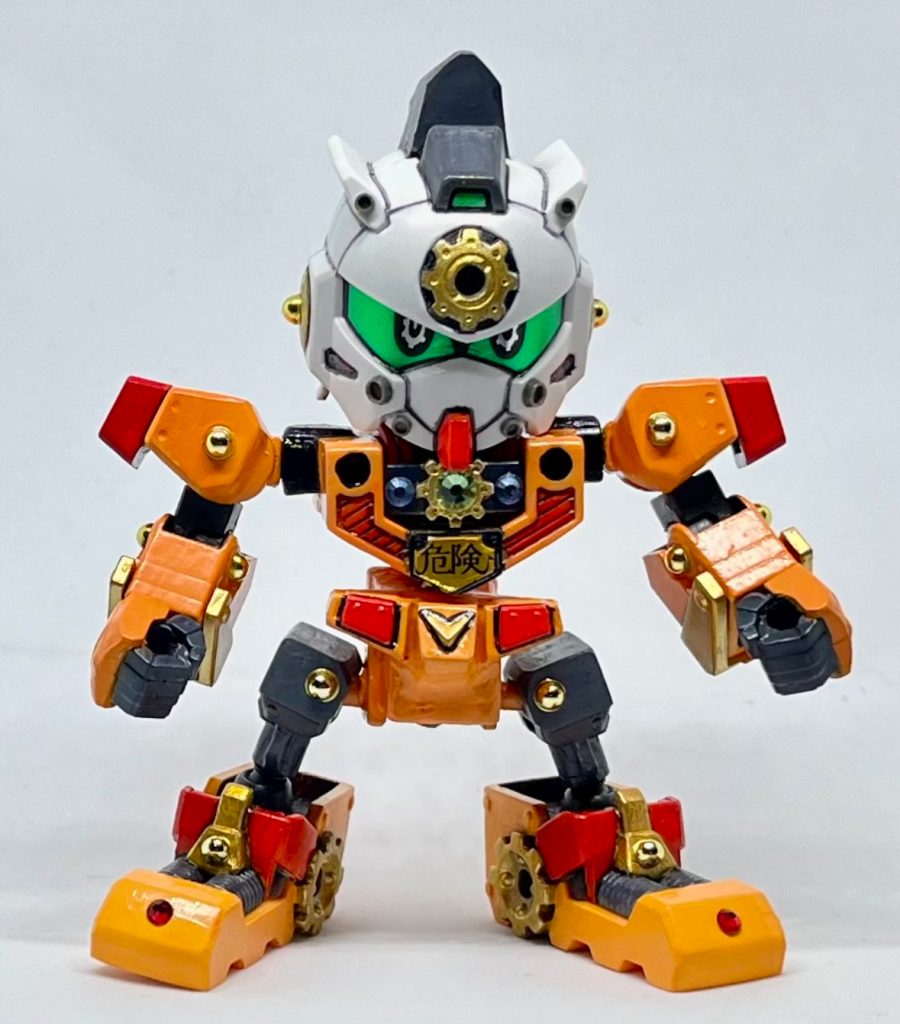 軽装形態ハンマーと面当てを外した状態です。原作の参謀のようなヘアスタイルが気に入ってます。