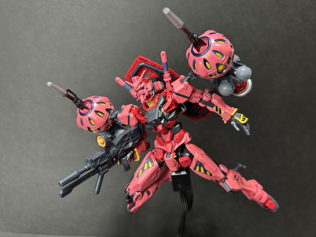 このキット何気に細かい箇所の塗り分けが多くて大変でした🥲（特にビットのグレー部分等）