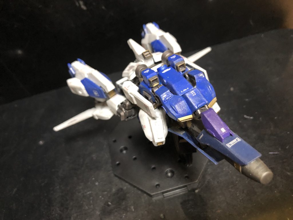 本機では、リ・ガズィのカスタムモデルとしては、結局のところ複雑でどちらかというとZ-plusに近い構造となっている。全く量産化に適していない。可変開発室ではリ•ガズィの可能性を引き出す為と言っていたが、可変機構の浪漫を優先した事は明白あろう。