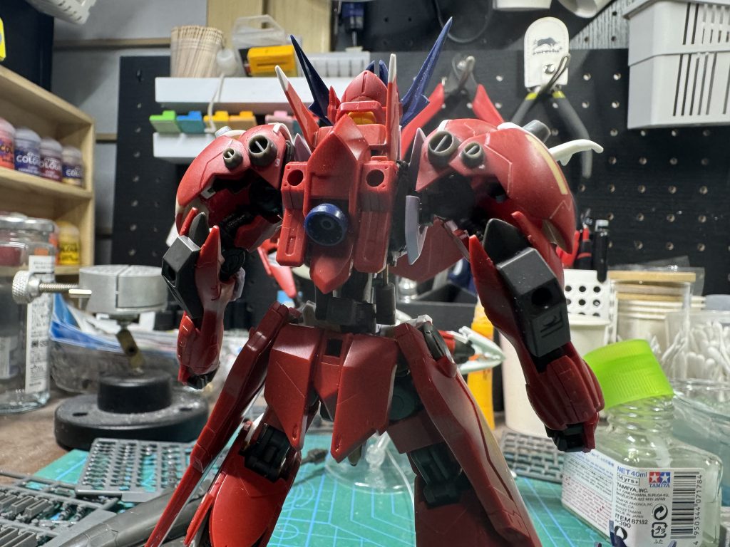 製作過程背面我ながら肩アーマーをこうしたのは天啓かと思ってます(笑)