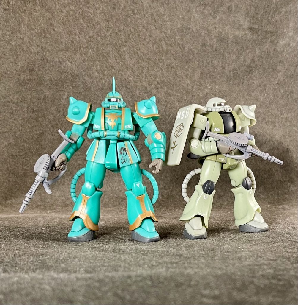 プライズアクションフィギュア　量産型ザク＆ドズル専用ザク