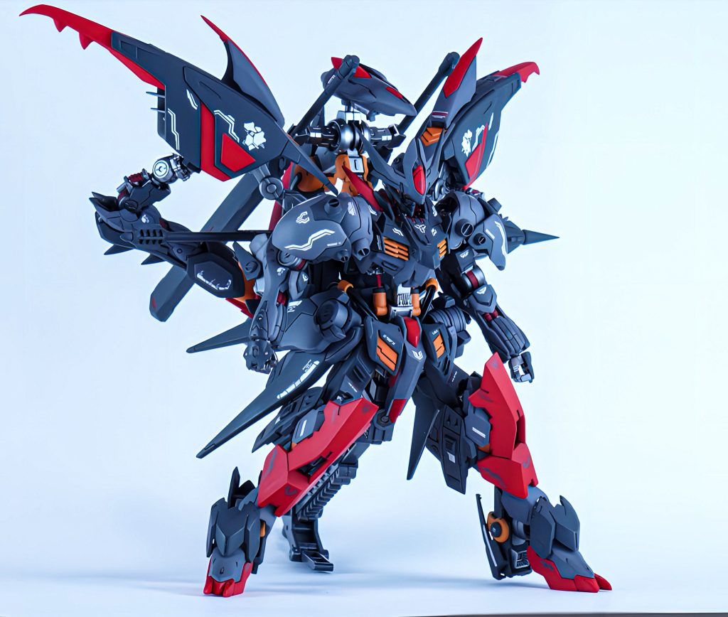 白背景外側の肩アーマーは上下逆にしてクローみたいなのはオミットしました結果かなりマッシブになったと思います👍