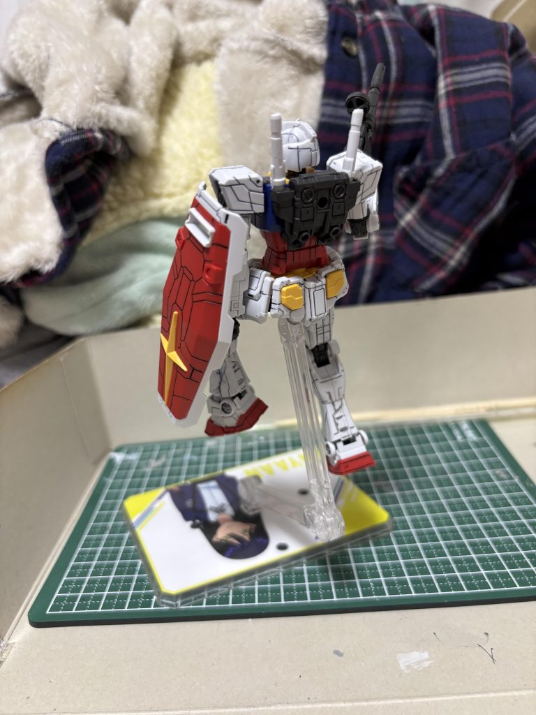 背面も。足が墨入れ忘れていたので流し込みじゃないやつでやっています。