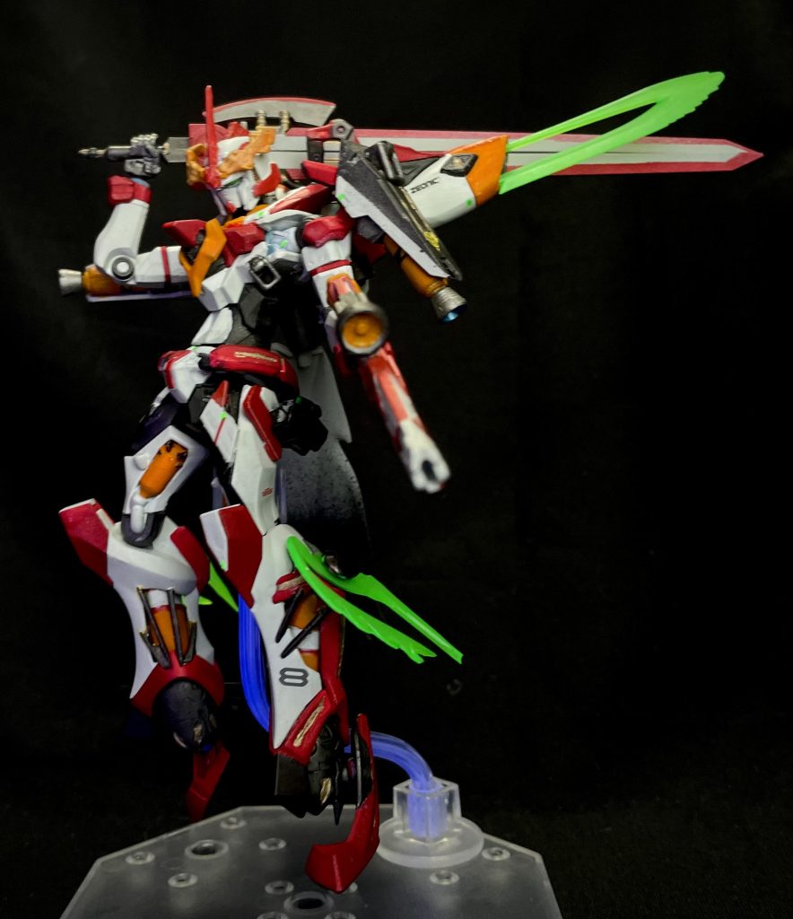 ポスターのジークアクスに寄せてポージング