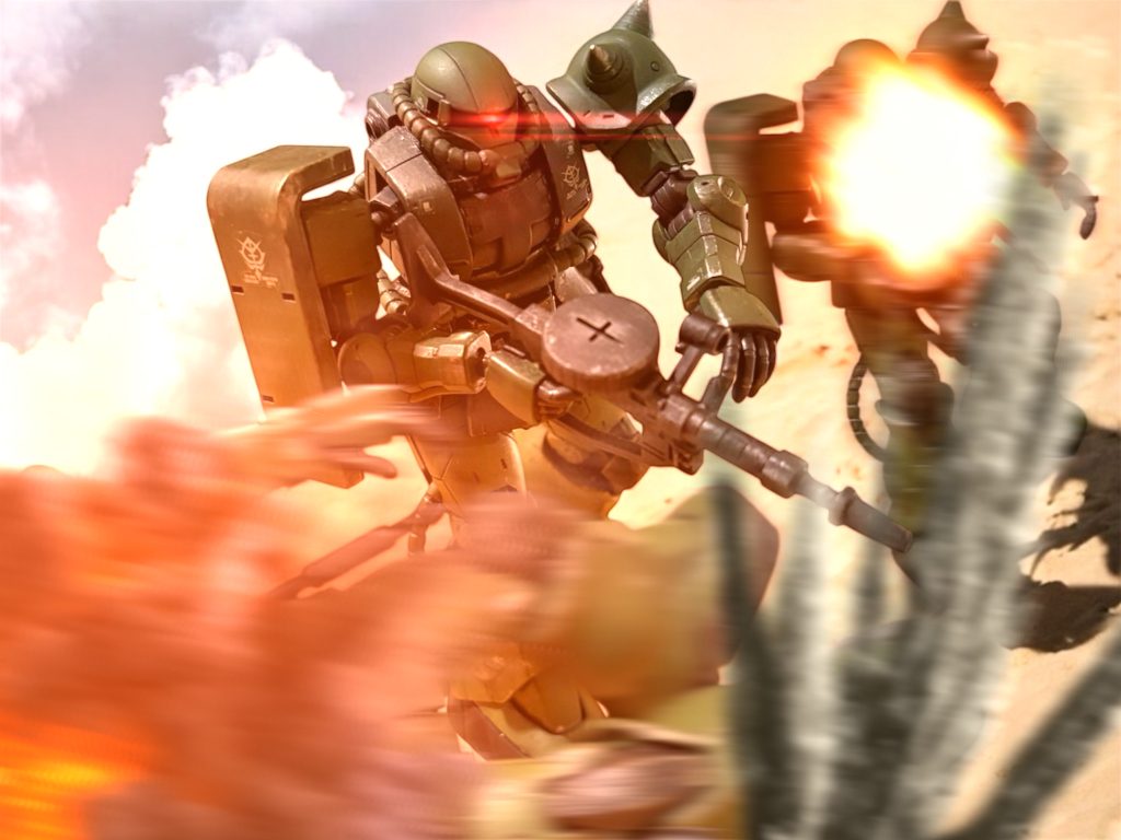 1個小隊3機のうち2機は、たちまち火を吹いて横転した。