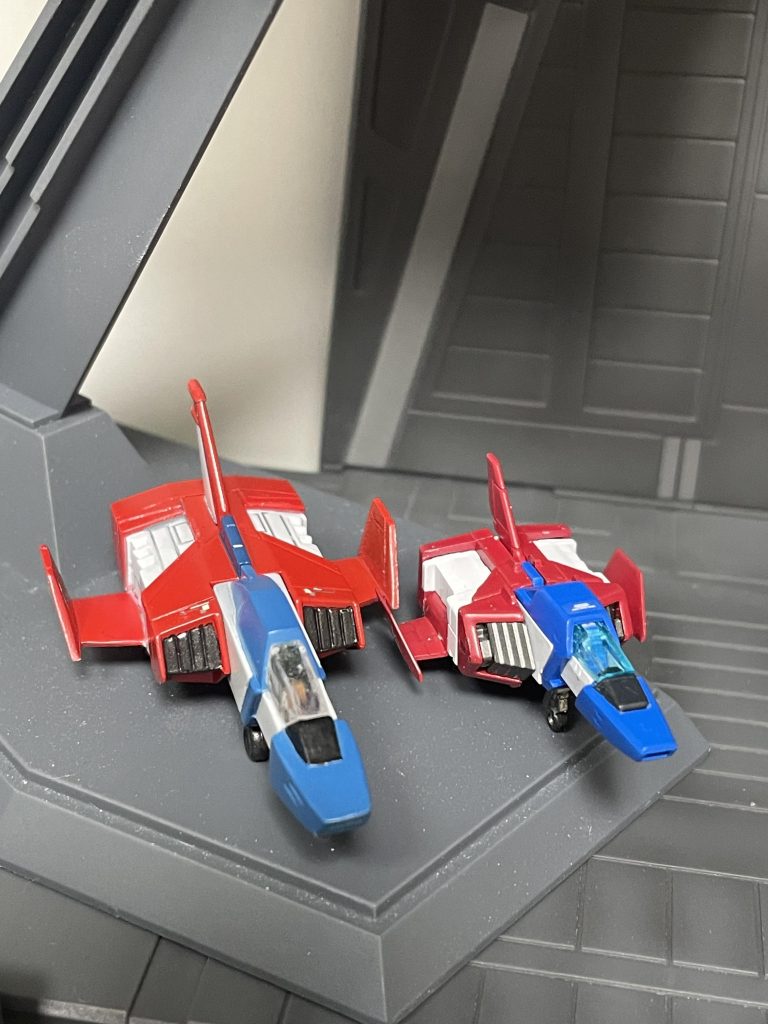 RGと比べるとかなり大きい‥コアファイターの方のコクピットキャノピーはレジンで作成