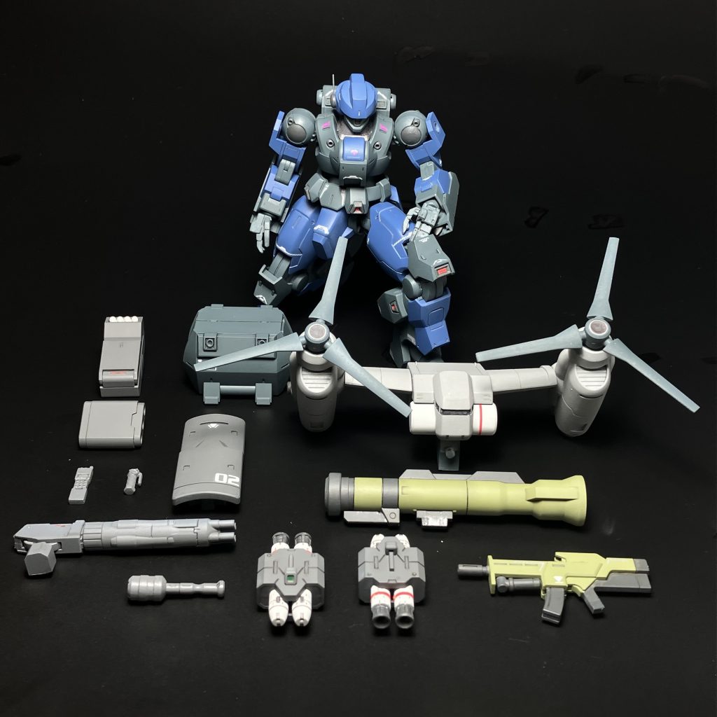 全武装をウェポンロードディスプレイ。X上ではデスルターのデザイナー 刑部一平さんにイイネしてもらい、めっちゃ嬉しかったです。