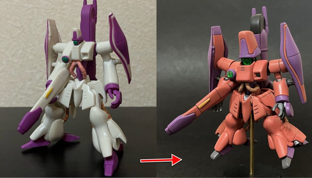 MSセレクションをベースに切った貼った盛ったで全く違うバランスに。頭部のみHGUC。