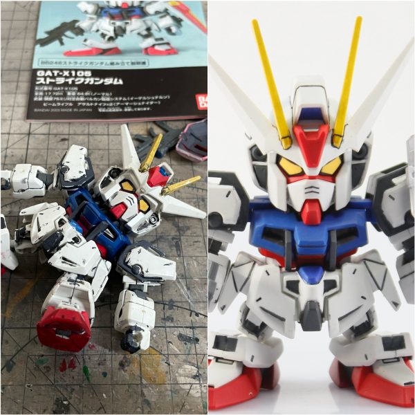 SD ストライクガンダム　部分塗装リメイク
