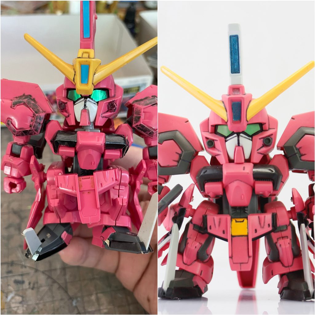 SD イージスガンダム　部分塗装リメイク