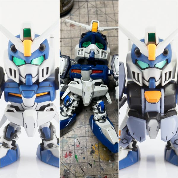 SD デュエルガンダム　部分塗装リメイク