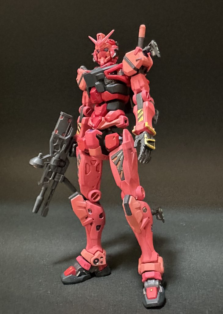 赤いガンダム　エルメス仕様ビット　辛うじてついていっているジークアクス
