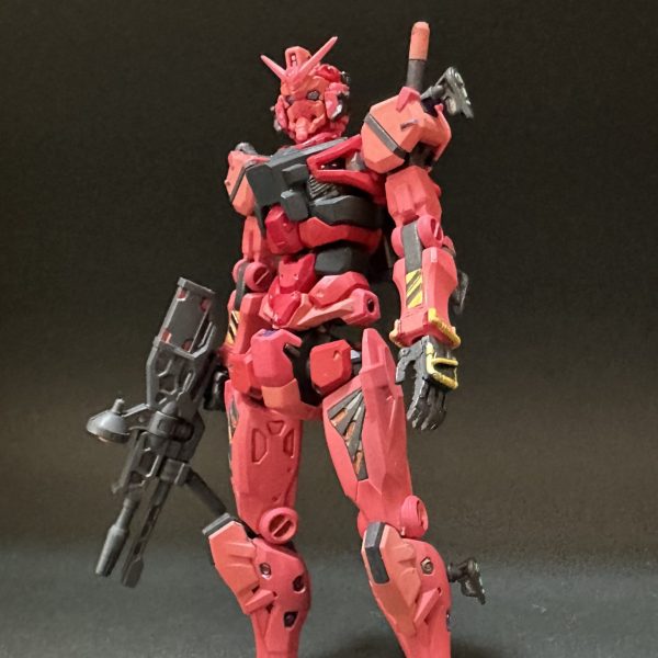 赤いガンダム　エルメス仕様ビット　辛うじてついていっているジークアクス