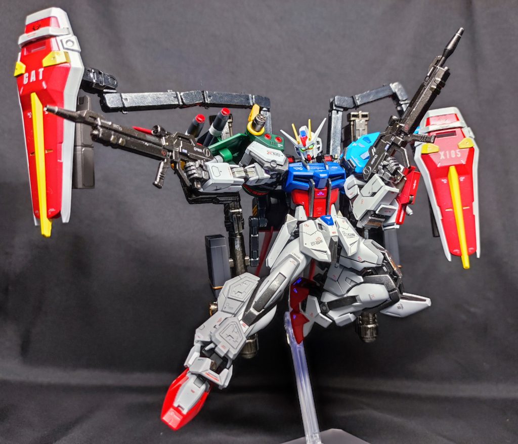 SEED撃ち！　使用キットEGストライクオプションパーツセット01オプションパーツセット02オプションパーツセット07HGウィンダムRGフルアーマーユニコーンEGグラスフェザー装備    