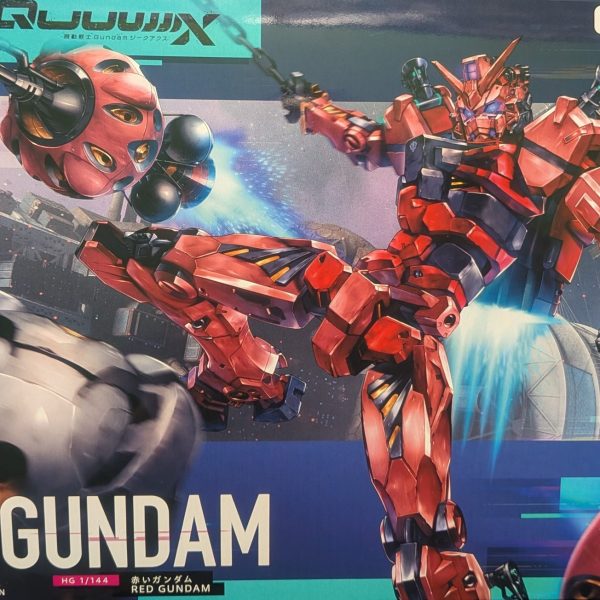 赤いガンダムを作ってみる。赤はとっても扱いづらい。ガンダムマーカーの赤はほぼ使えない。乾燥させても、色落ちが激しくて使い物にならない。赤はいつも別塗料にしている。（1枚目）