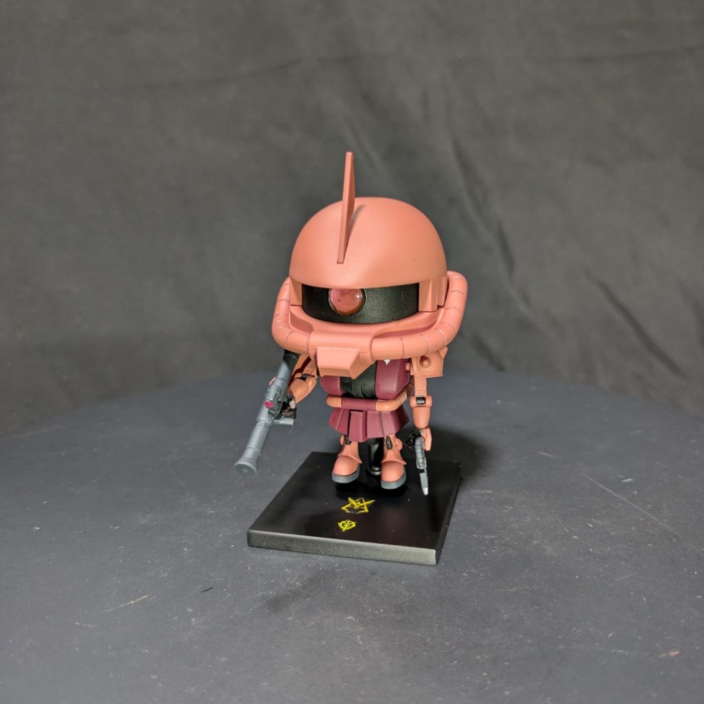 シャアザクくん　塗装 完成品 （ガンプラくん ザクプラくん 機動戦士ガンダム） モノアイは左右に可動！『ガンプラくん』より「シャアザクくん